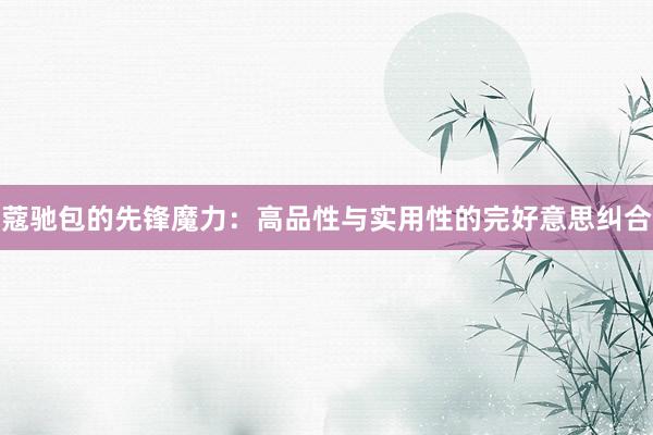 蔻驰包的先锋魔力：高品性与实用性的完好意思纠合